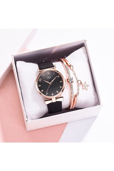 GENERAL Jade women's watch with Leather strap and bracelet