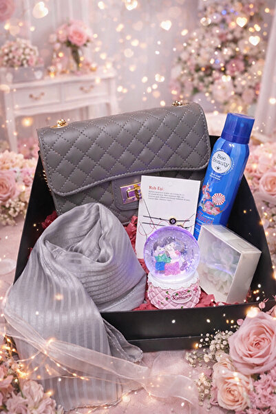 OEM Sevgiliye şal çanta kar küresi temalı kadınlar günü doğum günü özel gün p...