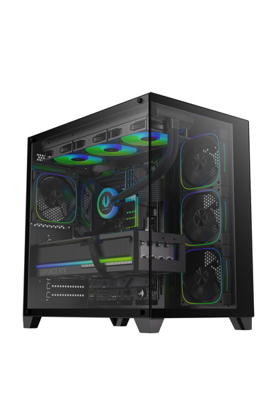BitFenix Polii Black 850W 80+ Bronze PSU 4x120mm FRGB Fan ATX Temperli Cam Si...