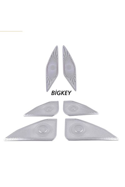 bigkey VOLKSWAGEN GOLF 8 KAPI HOPARLÖR KAPLAMA - SILVER TAKIM KAPILAR 6 PARÇA