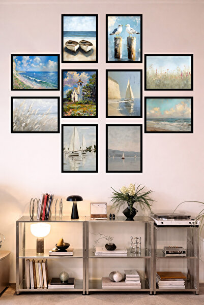UNT 10-Frame Look Kitchen |   Modern |   Retro Wall Poster Painting Set – 15X...