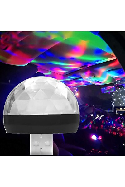 GoldPrestij Tak Çalıştır Mini Portable Magic Ball Usb Rgb Ledli Disco Topu Uf...