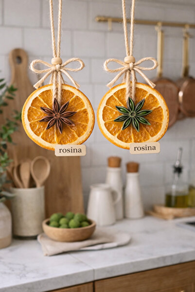 Marrone Portakal Ve Anasonlu Bohem Tarz Mutfak Balkon Dekoru 2 li Set