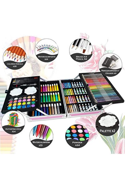 Twisoo Premium Deluxe Art Set with Aluminum Case Drawing & Painting Kit for K...