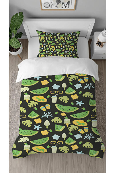 GREENDECOR Ice Cream Sweet Candy Patterned Special Design with Digital Print ...