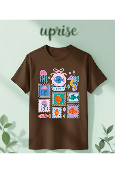 Vordevia Sea Lover Printed Cotton Lu Oversized T-Shirt