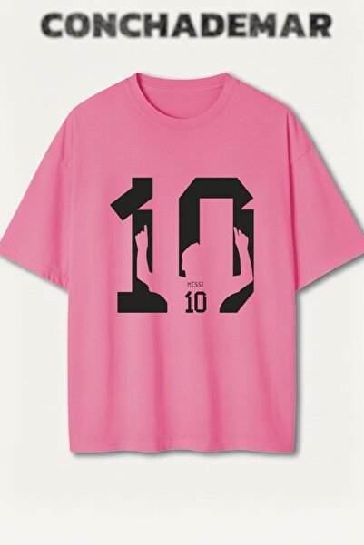 Vordevia Messi Printed Premium Oversized Cotton Lu T-Shirt