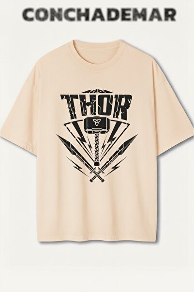 Vordevia Thor Printed Premium Oversized Cotton Lu T-Shirt