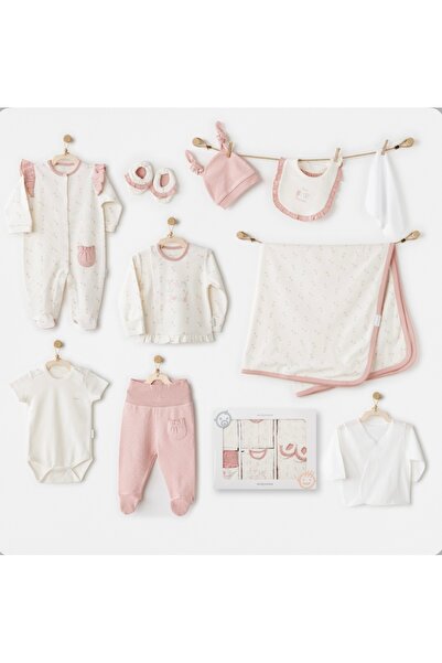 andywawa Li̇mi̇ Baby Girl Organic 10-Piece Romper with Booties Hospital Disch...