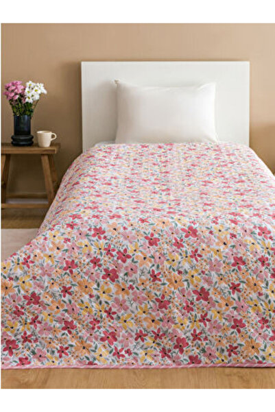 LC Waikiki Μονό κάλυμμα κρεβατιού με μικτά σχέδια λουλουδιών