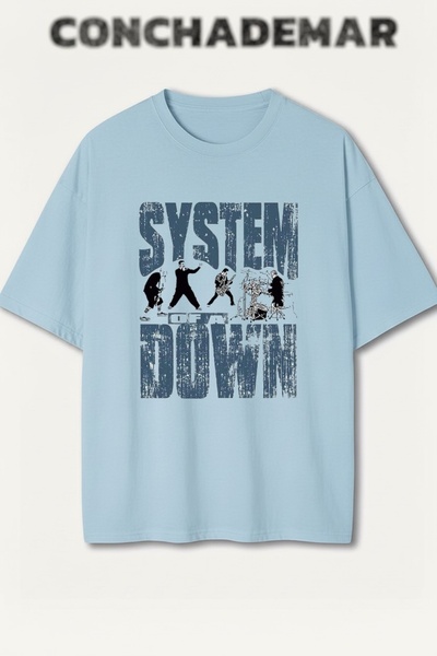 Vordevia System of a down Printed Premium Oversized Cotton Lu T-Shirt