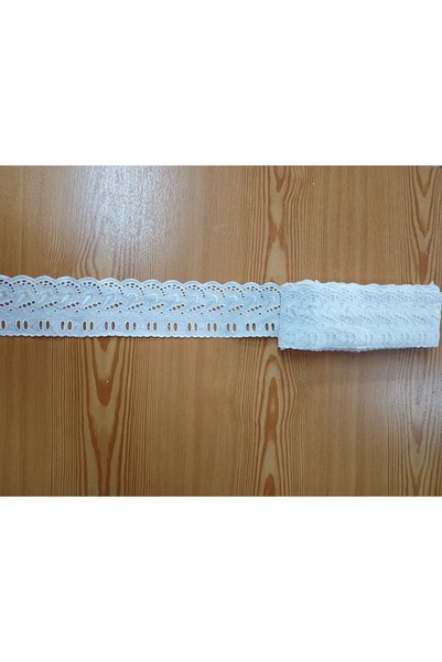 DANTELİM تيريكون تطريز مثقوب دانتيل غيبور - 8.70 متر (كرة واحدة)