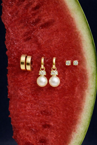 BALVORA VENTO KADIN ÇELİK 3'LÜ KÜPE SETİ RENK ATMAZ