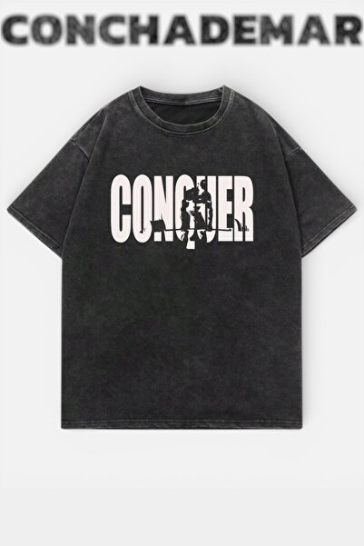 Vordevia Sporter cu imprimeu Lavabil supradimensionat tricou Unisex Vintage C...