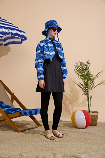 GAVLİA Women's Hijab Swimsuit Set of 5, Full Coverage with Zipper..