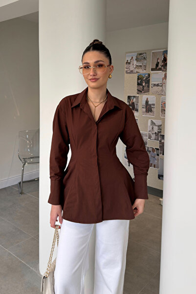 MAGARDE Premium Buy Pleated Shirts - Brown