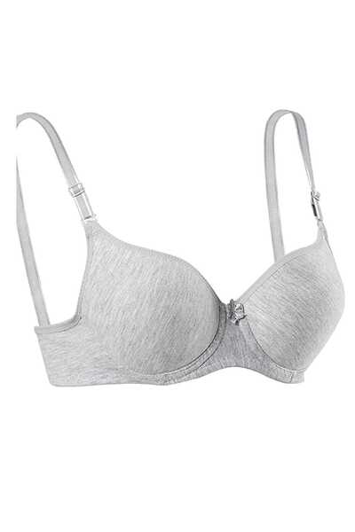 Mestore Supported Silicone Flat Bra Gray