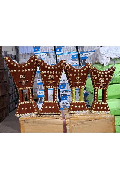 GENERAL Seven and Palm Incense Burner Set, Wooden Color, 4 Pieces