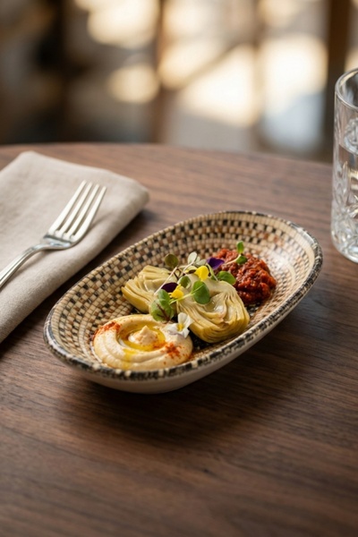 LAVİNİA Bonna Mezopotamya Mozaik Siyah Oval Kayık Tabak 15*8.5 95 Cc-Reçellik...