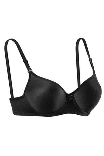 Mestore Silicone Non-Supported Wire Plain Empty Bra Black