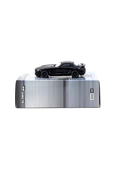 TOYFEST Tarmac Works 1/64 Mercedes-Benz SLS AMG Coupé Black Series Black Meta...