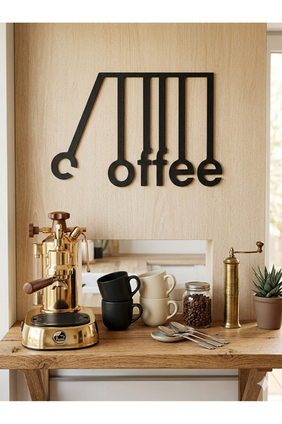 B2 Studio Coffee Yazılı Kahve Köşesi Duvar Süsü Modern Kahve Köşesi Dekoru Mu...