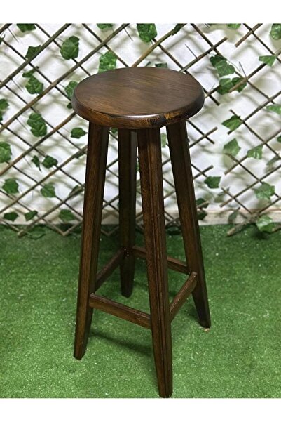 ÇALIK Masif Ahşap Tabure – Doğal Ahşap Sağlam Mutfak & Balkon Taburesi 80 cm ...