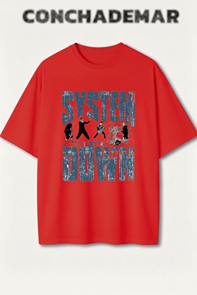 Vordevia System Of A Down Štampano Premium Oversize kroj Pamuk lu T-shirt