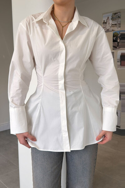 MAGARDE Premium Buy Pleated Shirts - White