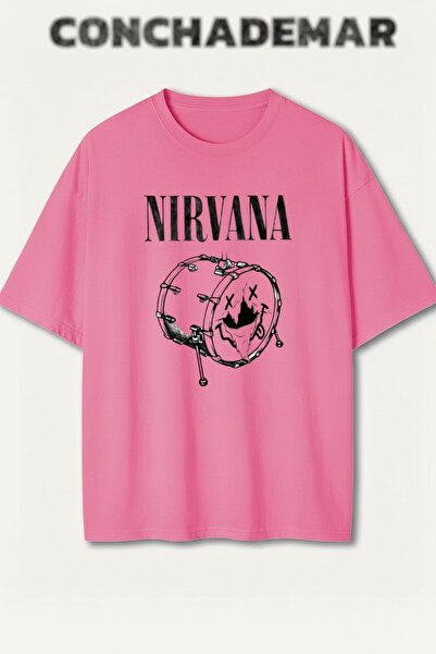 Vordevia Nirvana Printed Premium Oversized Cotton Lu T-Shirt