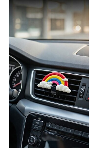 Çiçek Antalya زينة مكيف هواء السيارة 6 سم - ديكور قوس قزح ملون، إكسسوار داخلي...