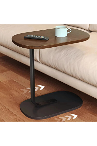 SHOPPINO Masuta de cafea cu picior pentru pat/canapea, maro 40 x 28 x 55.5 cm