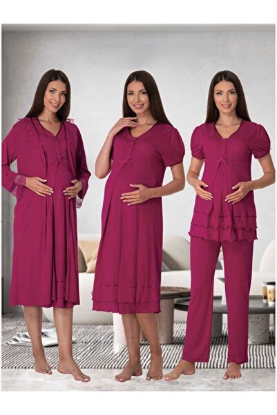 Lohusa Homewear Set de pijamale pentru femei, fucsia, cu mâneci scurte, dante...