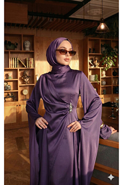 Modarana Berna Saten Tesettür Abiye