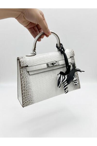 GENERAL Luxury Clutch Bag with crocodile-embossed Leather and winged horse ac...
