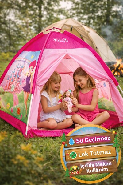TOYFEST Peri Prenses Oyun Çadırı 112x112x94 cm Dralon Kumaş Su Geçirmez İç/Dı...