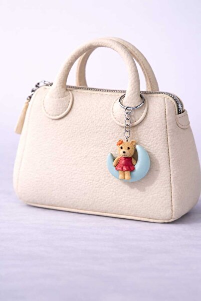 mdm style 🎀 🐻 🌙   Χαριτωμένο αξεσουάρ αρκουδάκι με μεταλλική αλυσίδα Μπρελ...