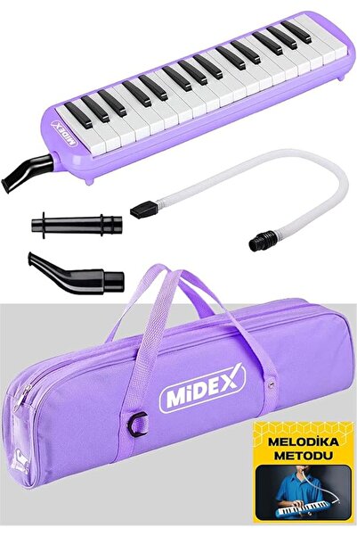 yenibagshop ML-32PU Mor Melodika Seti 32 Tuşlu METOD HEDİYE (Tuşlarda Nota Ya...