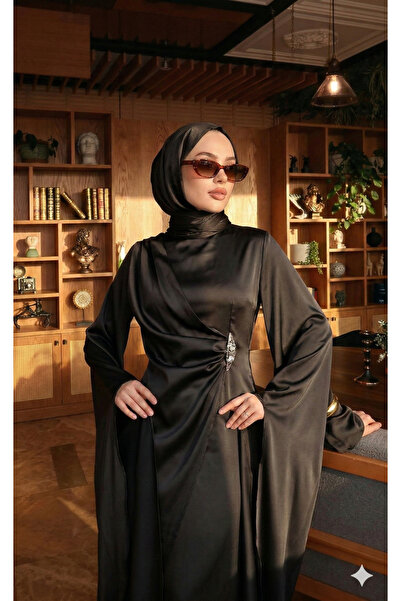 Modarana Berna Saten Tesettür Abiye