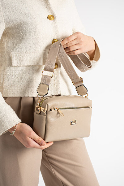 Sanmorris Kadın 3 Gözlü Suni Deri Geniş Askılı Çapraz Çanta 1441