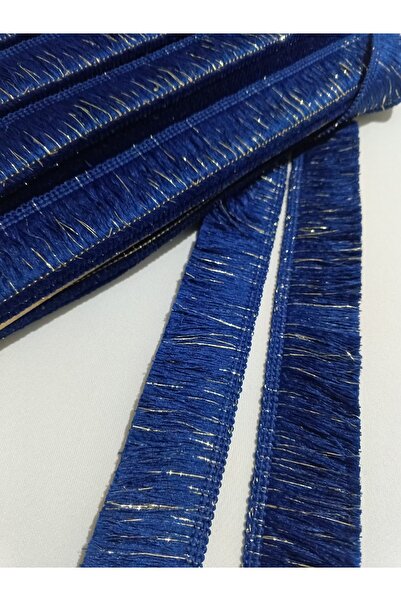 ULUPAMİR Blue Color Raw Cotton Edge Tassel Fringe