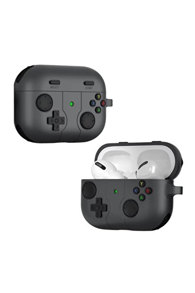 OEM AirPods 4 Silicone Case Black 3D Gaming Design, Anti-Shock Protection, wi...