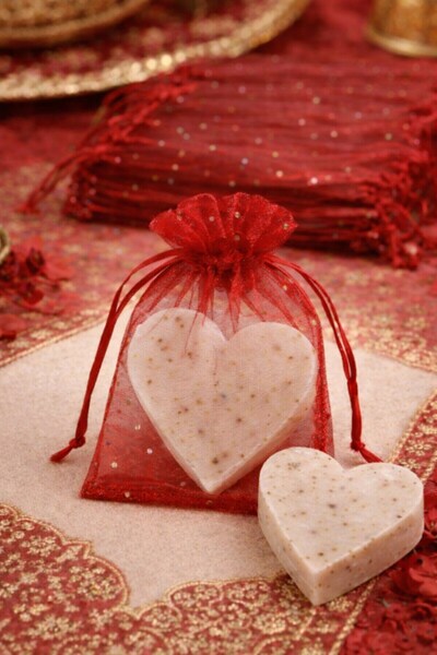 Emtory Home Kırmızı Keseli Doğal Lavantalı Sabun | Kına Hediyesi Nişan Söz He...