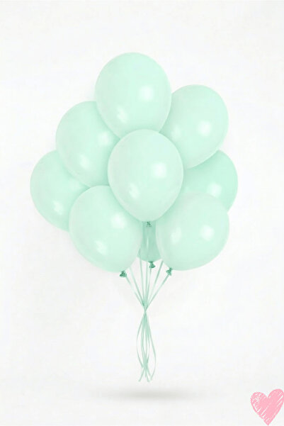 Bunloon Makaron Yeşil Balon 20 Adet Doğum Günü Parti Süsleme