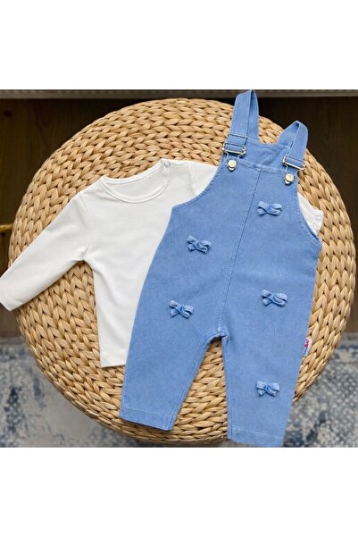 bebekstra Kız Bebek Fiyonklu İkili Salopet