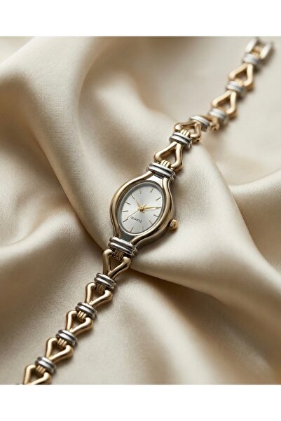 KLISHE Butik Pinterest Women's Steel Watch Gold & Silver Color Luxury |   Sty...