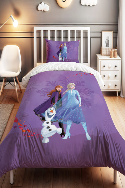 EVPANYA طقم غطاء لحاف للأطفال من فريق العاصفة الثلجية منقوش مفرد