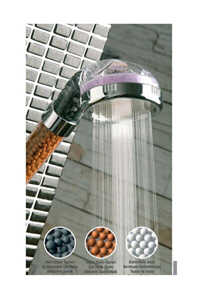 özgürce Enerji Tasarruflu ve Arıtmalı Boncuklu Duş Başlığı, Tazikli Banyo Keyfi