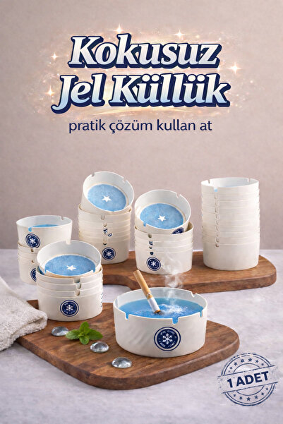 Mode Cool Su ile Aktifleşen Jel Küllük - Yeni Nesil Kül ve Koku Emici Tek Kul...