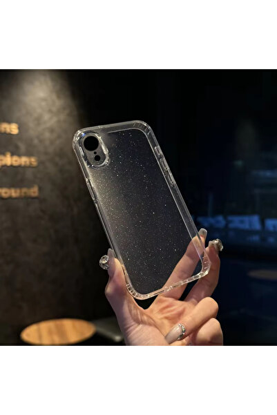 EDELFU iPhone Xr Compatible - Glittery Transparent Cover Silicone Thick Prote...